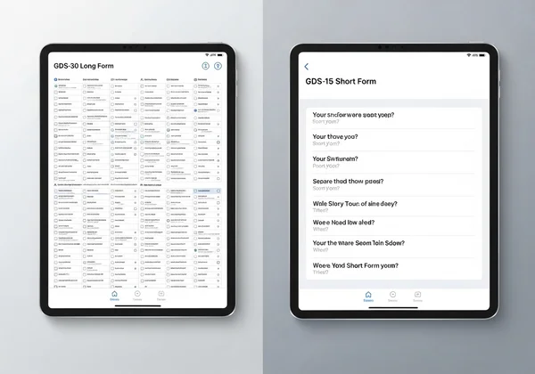 Visualizing GDS-30 and GDS-15 forms evolving.