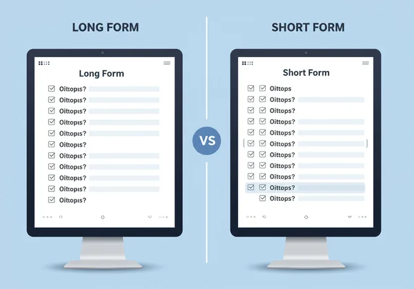 Conceptual image showing GDS long and short form comparison.