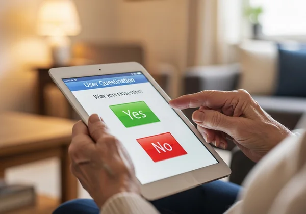 Senior completing GDS online assessment
