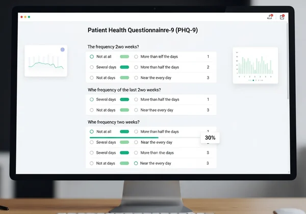PHQ-9 interface tracking symptom severity
