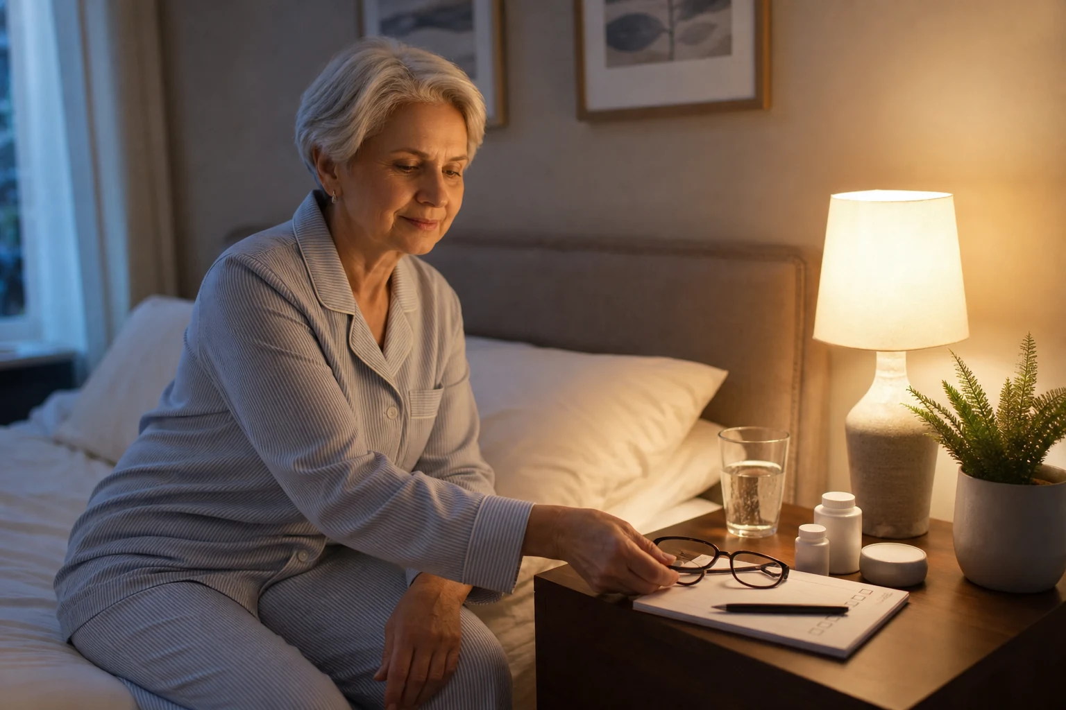 Calm evening routine for sleep