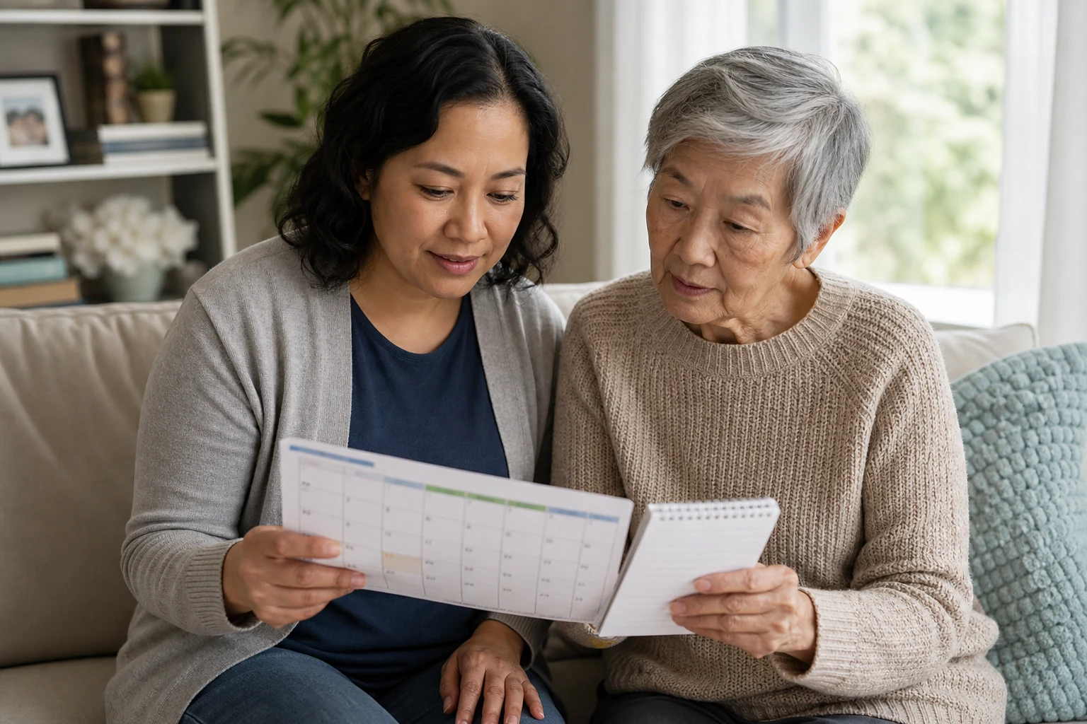 Caregiver noticing anxiety patterns